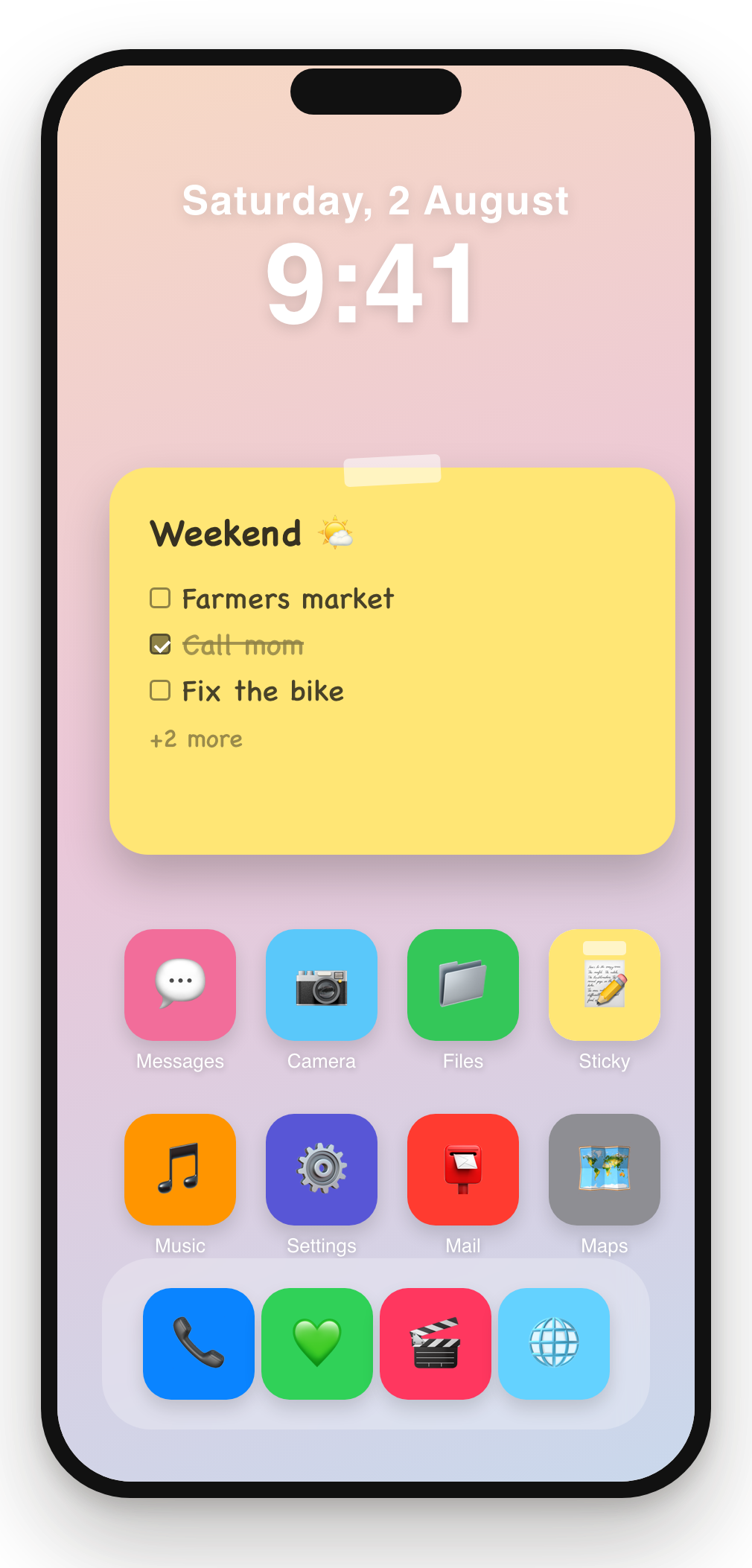 Home screen widget